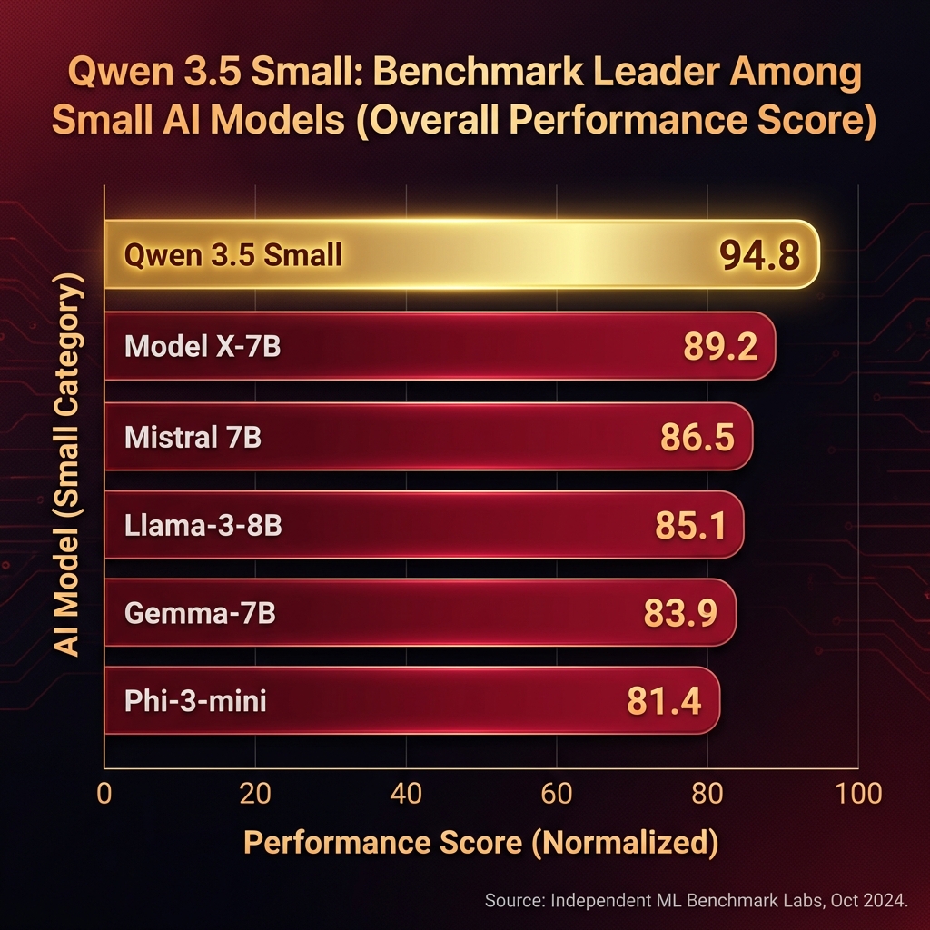 Qwen 3.5 Small benchmark performance comparison chart