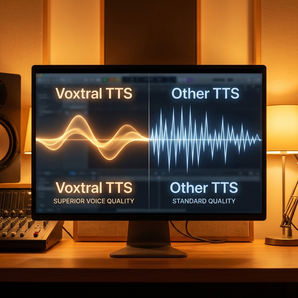 Voxtral TTS voice quality comparison against ElevenLabs