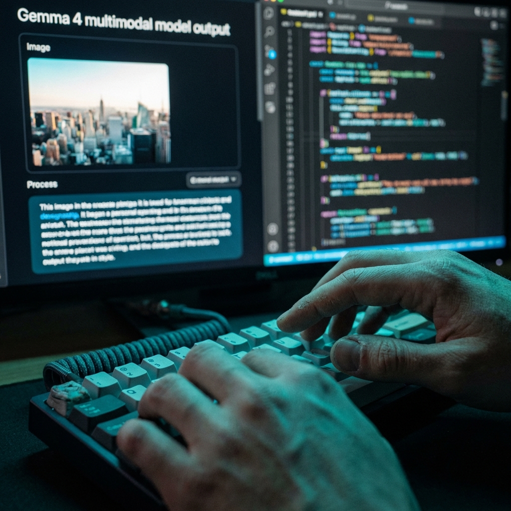 Google Gemma 4 developer working with multimodal AI model