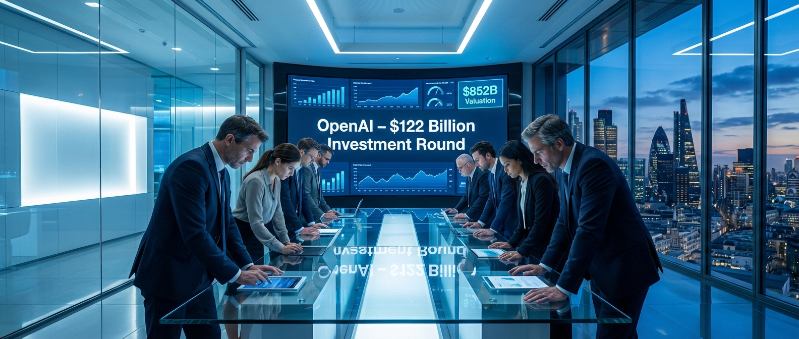 OpenAI $122 billion investment boardroom meeting with investors