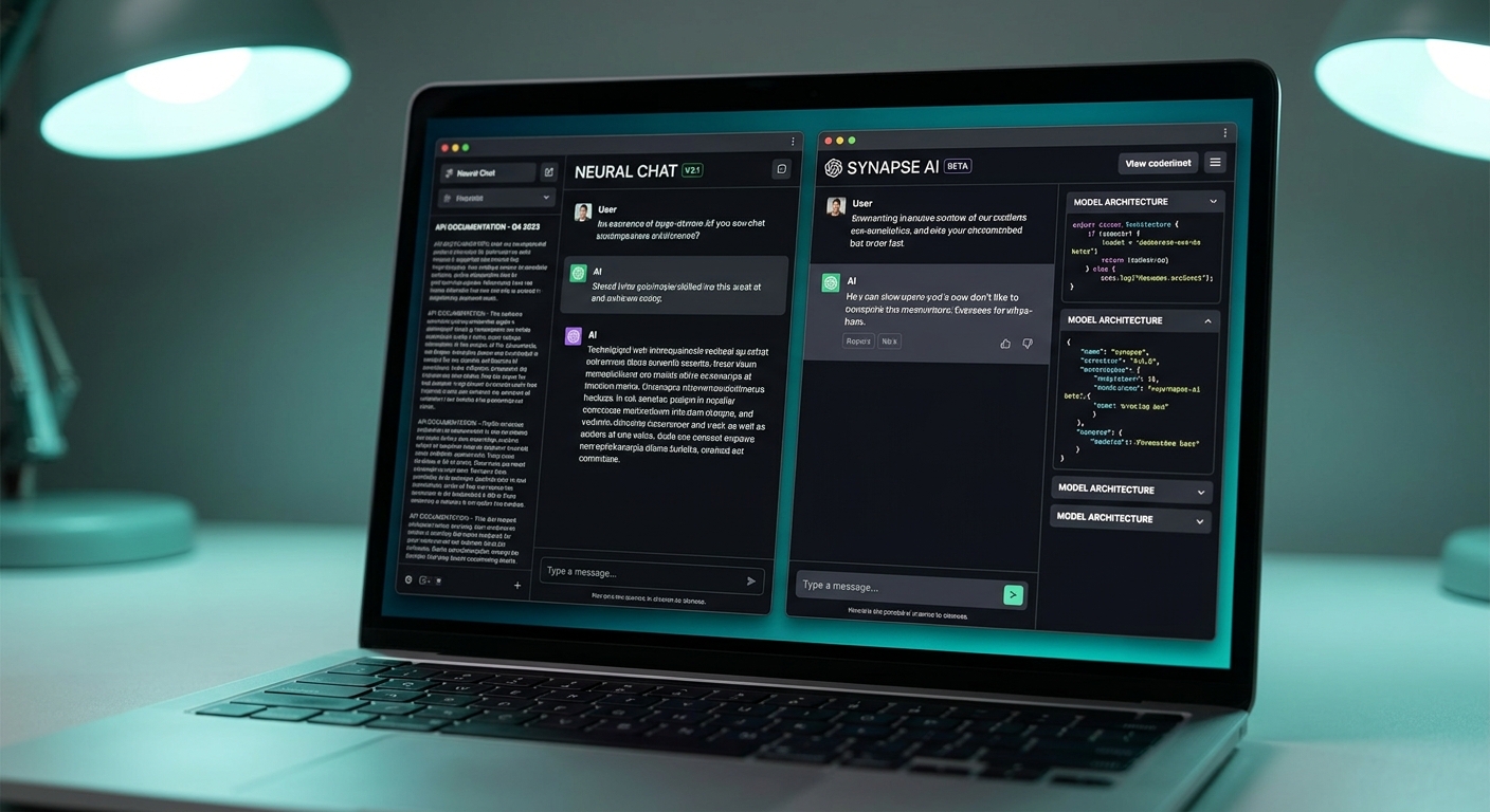 Claude and Gemini interfaces open side by side for technical writing comparison