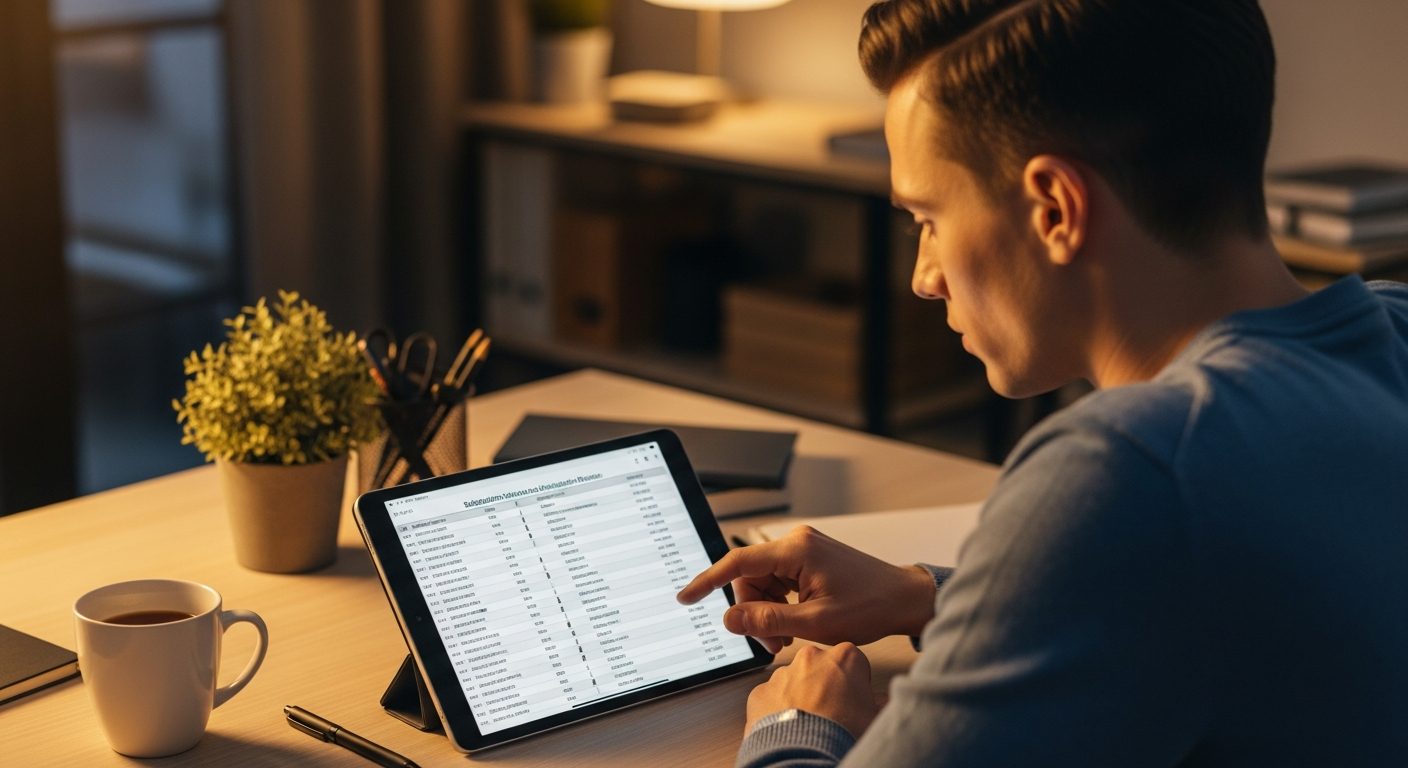 Reviewing content monetization revenue on a tablet