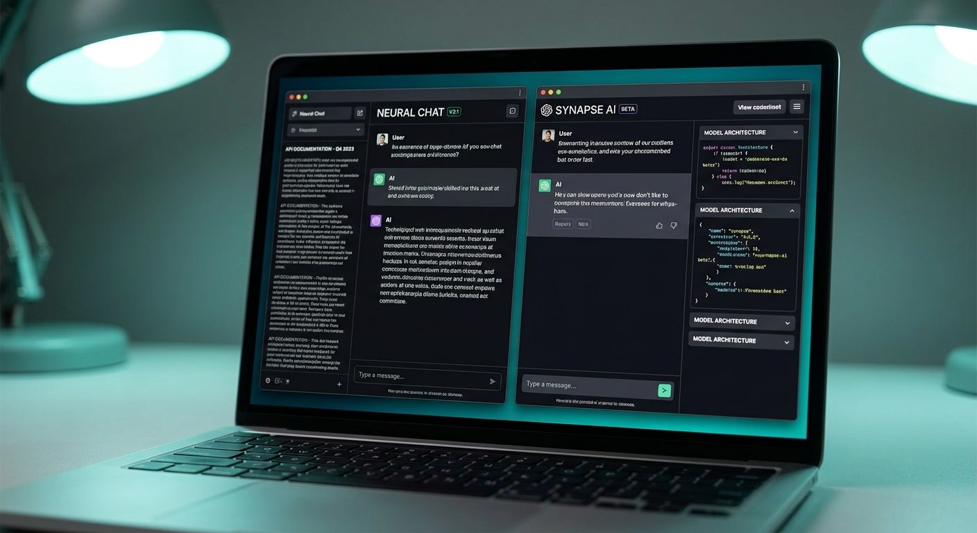 Claude and Gemini interfaces open side by side for technical writing comparison
