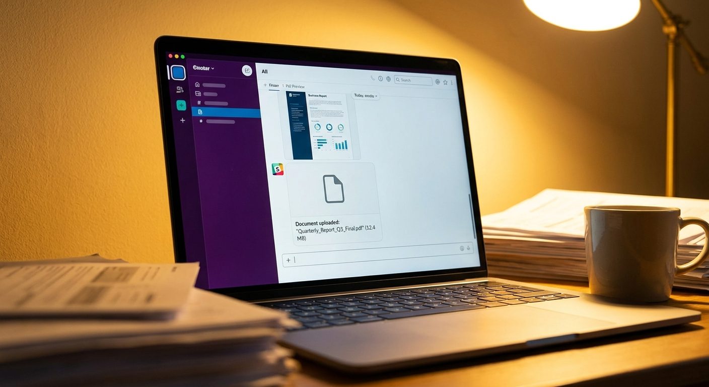Claude chat interface with a PDF report uploaded for analysis